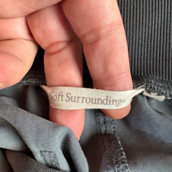 Soft Sorroundings Womens Bermuda Shorts Large Bohemian Beach Lightweight Grey - Picture 3 of 6